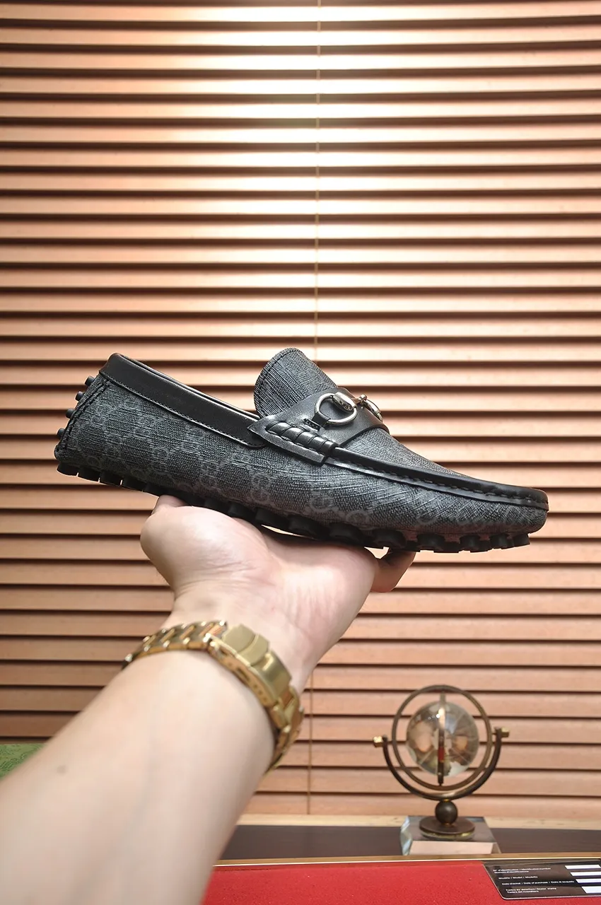 Men's Men's Shoes💰420💶【GUCCI】 (High-end Niuli) New 🍀Gucci*——Gucci Doudou Shoes! Made of imported original cowhide, the inner top layer is comfortable cowhide lining! Original wear-resistant rubber outsole! High quality products! Code number 38-44!